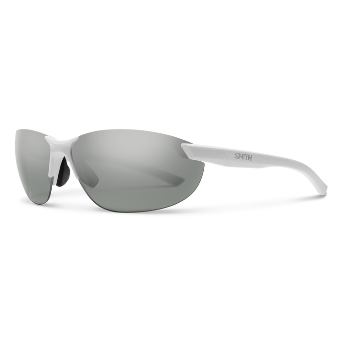 Parallel 2, Matte White + Polarized Platinum Mirror Lens, hi-res