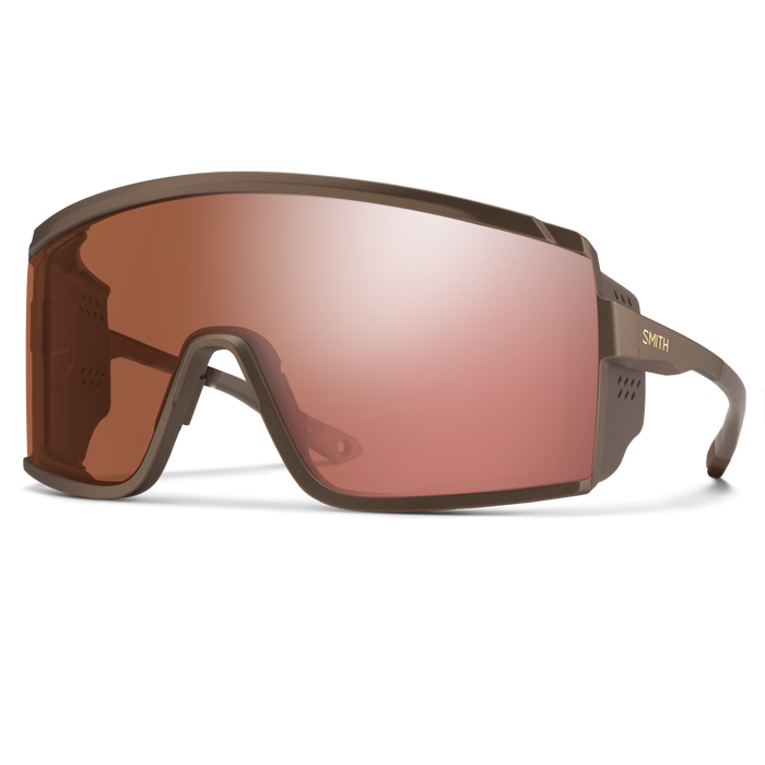 Pursuit, Matte Gold Dust + ChromaPop Glacier Photochromic Rose Gold Mirror Lens, hi-res