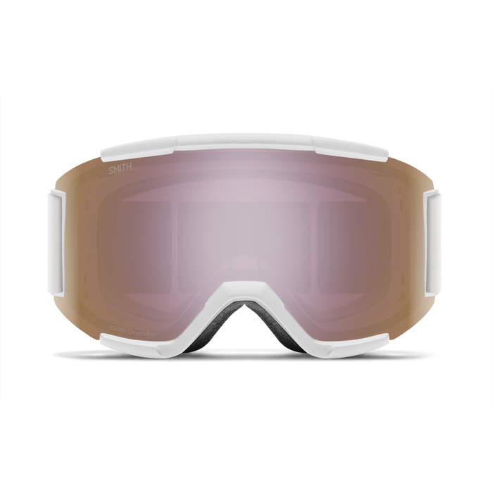 Squad Low Bridge Fit, White Vapor + ChromaPop™ Everyday Rose Gold Mirror Lens, hi-res