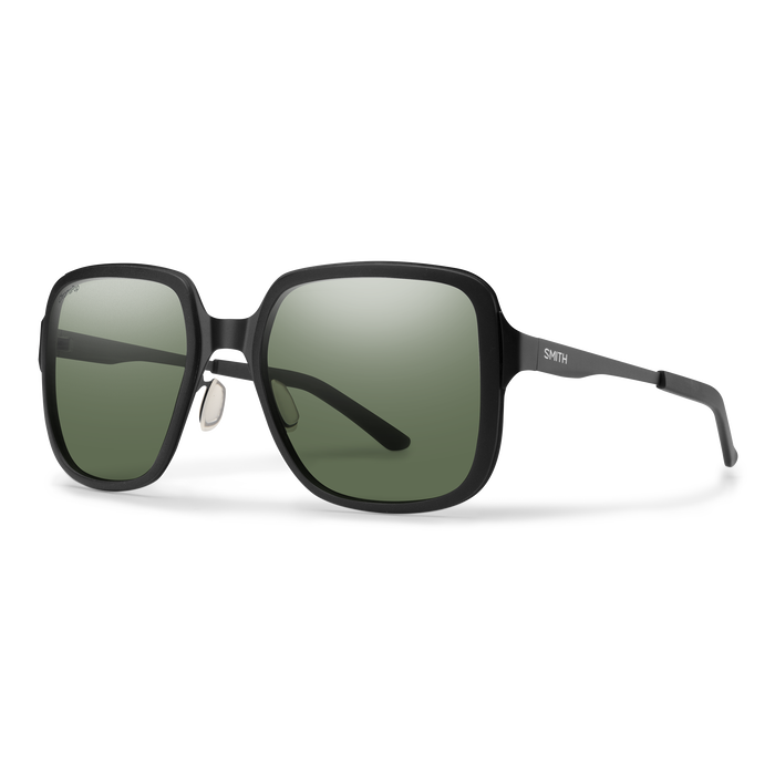 Aveline, Matte Black + ChromaPop Polarized Gray Green Lens, hi-res