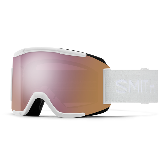 Squad Low Bridge Fit, White Vapor + ChromaPop™ Everyday Rose Gold Mirror Lens, hi-res