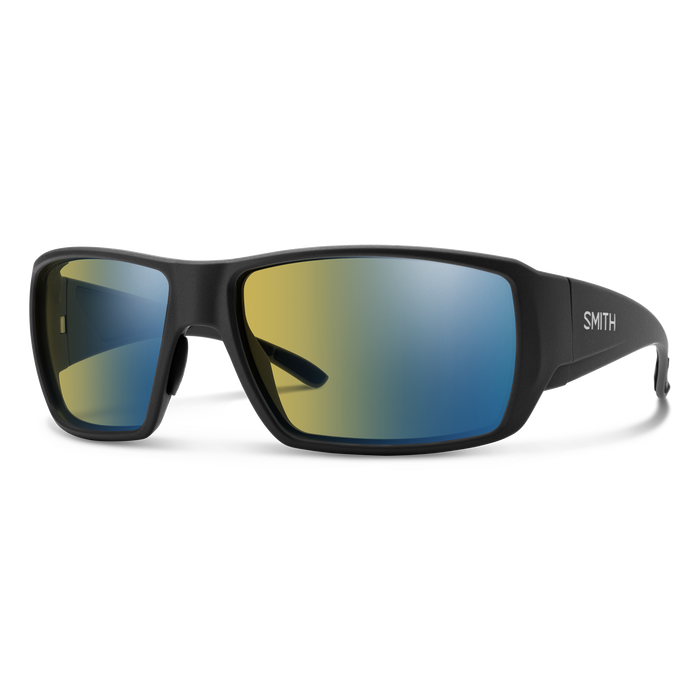 Guide's Choice XL, Matte Black + ChromaPop Glass PolarChromic Yellow Blue Mirror Lens, hi-res