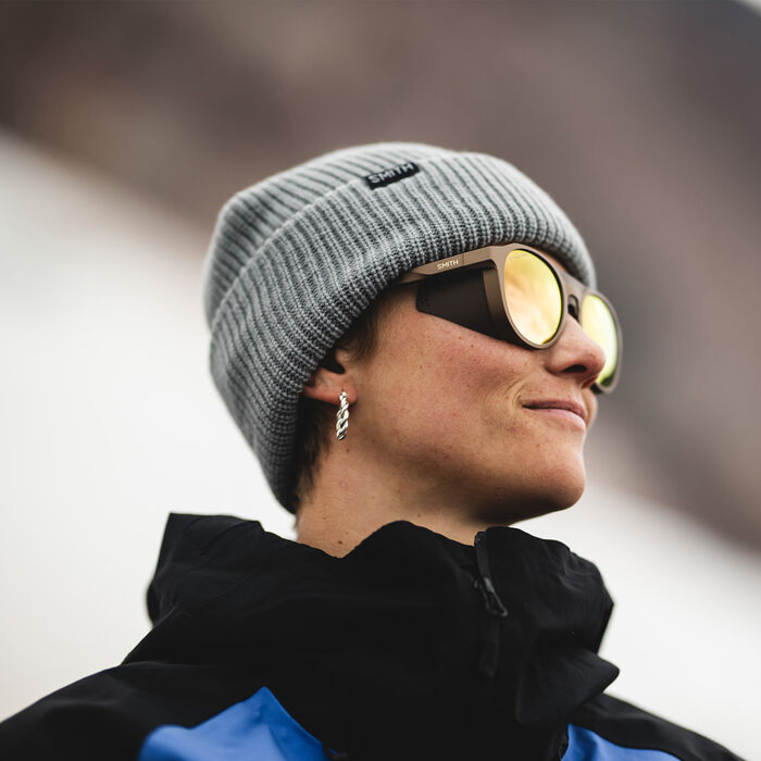 Venture, Matte Gold Dust + ChromaPop™ Glacier Photochromic Rose Gold Mirror Lens, hi-res