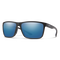 Riptide, Matte Black + ChromaPop Glass Polarized Blue Mirror Lens, hi-res